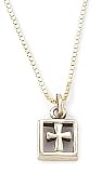 14k Yellow Gold Boxed Cross Pendant by Bob Siemon, 18