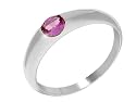 9CT WHITE GOLD PINK SAPPHIRE LADIES RING