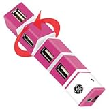 Ge 4-Port Usb 2.0 Rotating Hub (Pink)