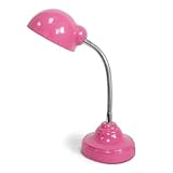 16' Adjustable Neck Metal Desk Lamp In Pink