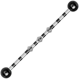 Purple Striped Anodized Diamond Shaped Industrial Barbell