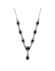15.5" + 1.5" Extension Garnet Necklace