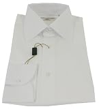 Mens Luciano Barbera White Striped Barrel Cuff Dress Shirt - Size 16.5 (EUR 42) - 34/35