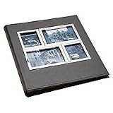 Umbra Horizon 4-Inch-by-6-Inch 5-Opening Photo Album, Black & Chrome