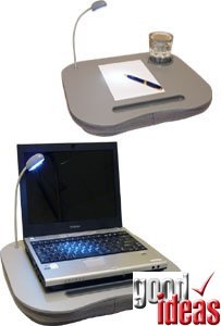 New Lap/Laptop Desk/Table with Light/Lamp & Cushion