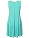 NINEXIS Womens Classy Drapey Flared Loose Fit Sleeveless Tank Dress