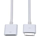 TSdrena Dock Extender Cable 30pin for iPod/iPhone/iPad 延長ケーブル　1m white SPM-CED10-W