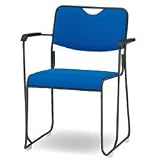 【オフィス家具-TOKIO】【FSC-25TAL】ミーティングチェア　塗装脚肘付きタイプ　（ビニールレザー） ［ワイン］
