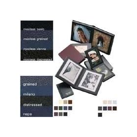 Capri EZ Mount Matted Book Series, 15 Pages, Holds 30 - 11x14 Photos, Distressed Brown Leather Cover and Black Pages.