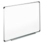 Magnetic Dry Erase Board, Melamine, 36x24, White, Aluminum/Plastic Frame