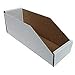 Corrugated Shelf Bin, 200 lb. Test Rating, White, 4-1/2"H x 18"L x 4"W, 1EA (50 Pieces)