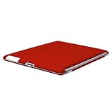 Red iPad 2 Slim fit Case cover for Apple iPad 2 2nd Generation Wifi / 3G Model 16GB / 32GB / 64GB Smart cover compatible partner & color matching - Sticky Case by Techgiant [Patented Atmospheric pressure non-sticky adhesive Soft Padding]