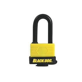 Black Dog 55128 2-5/16 Inch Weatherproof Long Shackle Padlock Keyed Different