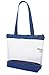 Clear Shoulder Tote with ZIPPER Closure, Royal