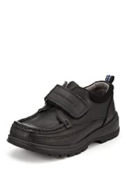 Leather Riptape School Shoes