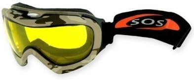 SOS Survival Optics Sand Camouflage Military Style Desert Storm Sunglasses w/Anti-Fog Yellow Lens