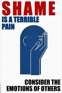 12 X 18 Stretched Canvas Poster Shame is a Terrible Pain12 X 18 Stretched Canvas Poster Shame is a Terrible Pain