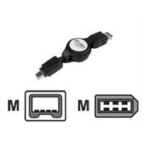 Zip-Linq ZIP-1394-C07 RETRACTABLE 6PIN TO 4PIN FIREWIRE CABLE