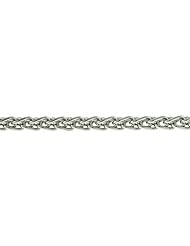 Platinum Wheat 2.4mm Necklaces Length = 24