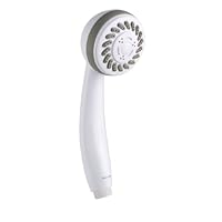 LDR 520 3110WT 3 Function Handheld Massage Showerhead with 60-Inch Hose and Mount Bracket, White