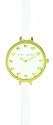 Betsey Johnson Women's XOX White Patent Leather Watch #BJ2132