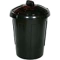 BLACK PLASTIC BIN 80litre / DUSTBIN / WASTE BUCKET / CONTAINER / BINS