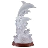 Dolphins On Waves Of Light Battery Operated Collectible [Kitchen]