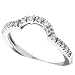 .25CT Diamond White Gold Curved Wedding Ring 14K Notched Womens Anniversary Bridal Band