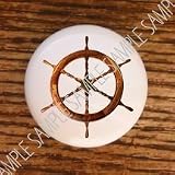 NAUTICAL SHIP HELM WHEEL DRAWER PULLS KNOBS
