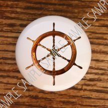 NAUTICAL SHIP HELM WHEEL DRAWER PULLS KNOBS by Farm Fresh Knobs & Pulls