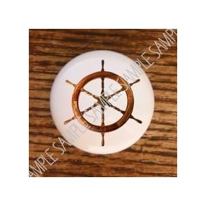 NAUTICAL SHIP HELM WHEEL DRAWER PULLS KNOBS by