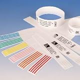 Zebra Z-Band Direct - Perforated polypropylene permanent acrylic adhesive wristbands - 6 mil - red, black sensing mark - 1 in x 11 in - 200 pcs.