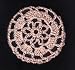 Peach Floral Crocheted Hair Bun Cover- LARGE