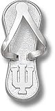 Indiana Hoosiers Solid Sterling Silver ''IU'' Flip Flop 1'' Pendant
