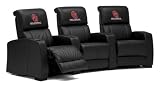 home theater seating furniture Black Leather Theater Seating Recliners University of Oklahoma Sooners Officially Licensed