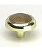 1 1/4'' Dia Polished Brass/Oak Knob