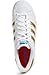 adidas Originals womens Superstar Sneaker, White/Gold Metallic/Blue, 6.5 US