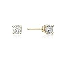 14K Yellow Gold Round-Cut Diamond Stud Earrings (1/4 cttw)