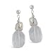 Crystal Quartz and Sterling Silver Drop Earrings