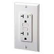 Leviton 7899-W 20 Amp 125 Volt, SmartlockPro GFCI, with Indicator Light, Nylon Wallplate and Screws Included, White
