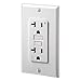 Leviton 7899-W 20 Amp 125 Volt, SmartlockPro GFCI, with Indicator Light, Nylon Wallplate and Screws Included, White