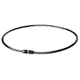 Phiten Titanium Necklace X30 Edge, Black , 22 Inch
