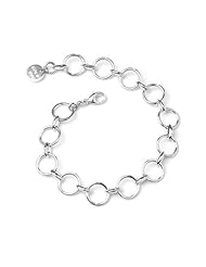 Round - Platinum Plated Silver Bracelet