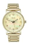 DKNY Gold-Tone Steel Bracelet White Mother-of-Pearl Dial Women's Watch #NY4752