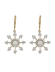 Golden Snowflake Drops Earrings