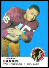 1969 Topps Regular (Football) Card# 23 Rickie Harris of the Washington Redskins VGX Condition