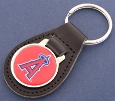 Los Angeles Angels Leather Keychain