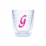 Pink Laser Twill Letter G 12 oz. Tumbler (Set of 4)