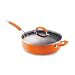 Rachael Ray Porcelain Enamel Nonstick 6-Quart Deep Saute Pan, Orange