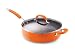 Rachael Ray Porcelain Enamel Nonstick 6-Quart Deep Saute Pan, Orange